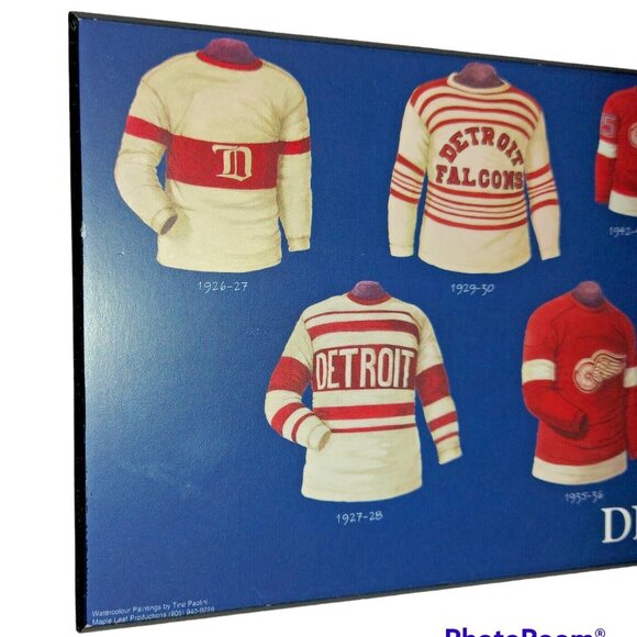 Detroit Red Wings NHL Red and White Forever Jersey History Wall Plaque Plak-It - Picture 2 of 4